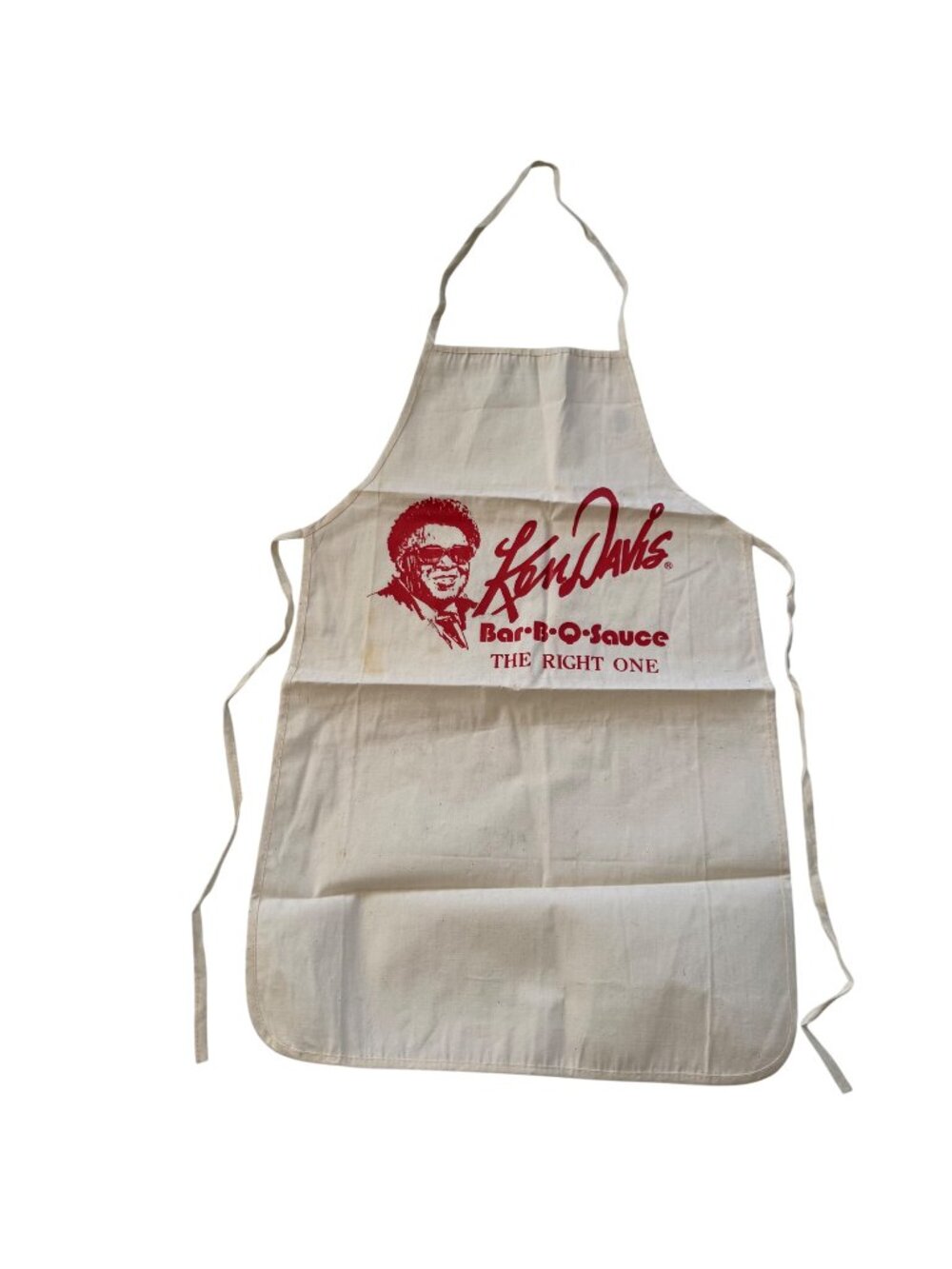 Vintage Ken Davis Bar-B-Q Sauce Apron Augusta Sportswear 100% Cotton USA